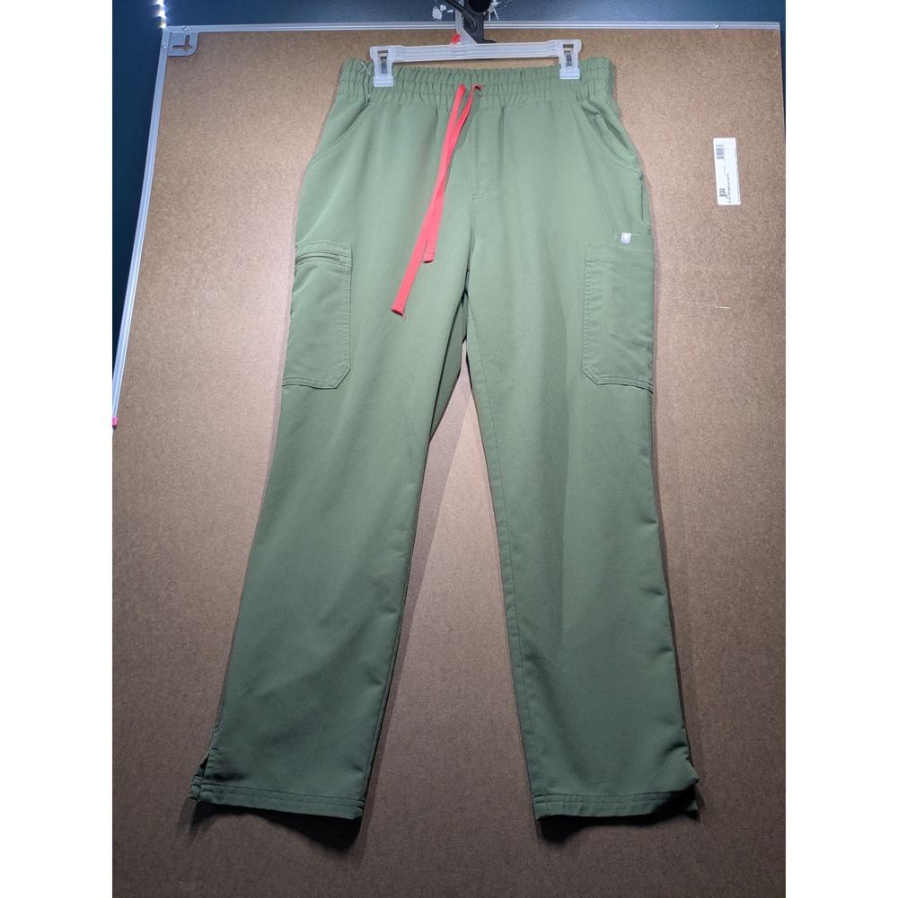 FIGS Technical Collection Olive Green Cargo Scrub Pants Petite Medium W20SW2031P